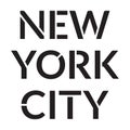 New York City typography design. NYC print or font for Tee, T-shirt graphic. Vector illustration. Royalty Free Stock Photo